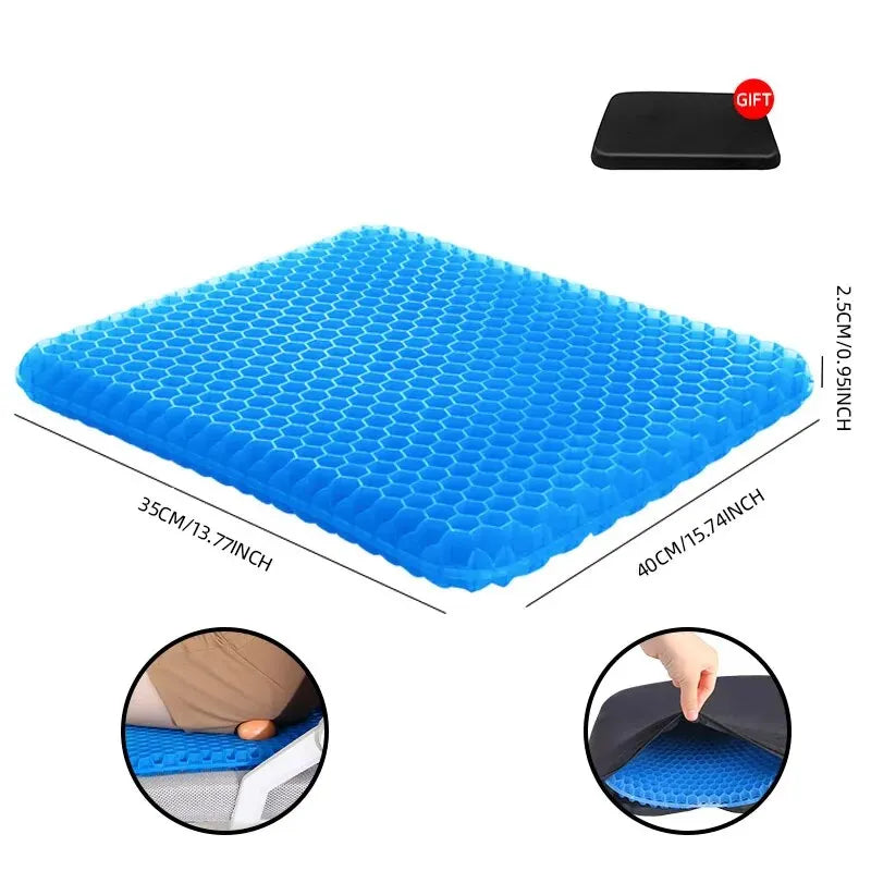 Gel Seat Cushion Summer Breathable Honeycomb Design For Pressure Relief Back Tailbone Pain - Home Office Wheelchair Chair Cars Econic Blanks
