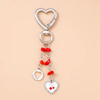 Cute Enamel Flower Butterfly Keychain Women Girls Love Heart Key Ring Pendants Handbag Decor DIY Handmade Jewelry Gifts Quick Pick Grocers