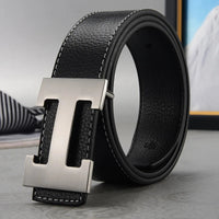 Width 3.8cm Famous Brand Belt Men Top Quality Genuine Luxury Leather Belts for Men Strap Metal Belt Fashion Women's Belt jeans Quick Pick Grocers