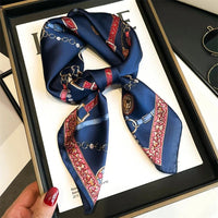 New Four Seasons Fashion Print Silk Square Scarf 70x70cm Fashionable Four Seasons Headband Luxury Sunscreen Shawl Bandannas Econic Blanks