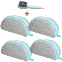 1/2/4PCS Shoe Washing Machine Bag with Liquid Shoe Brush Set Durable Laundry Shoe Bag and Soft Bristle Clean Brush for All Shoes Econic Blanks