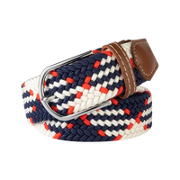 107/120/130CM Fashion Female Elastic Casual Stretch Woven Belt Unisex Canvas Elastic Belts for Women Jeans Pin Buckle Men Belt Quick Pick Grocers