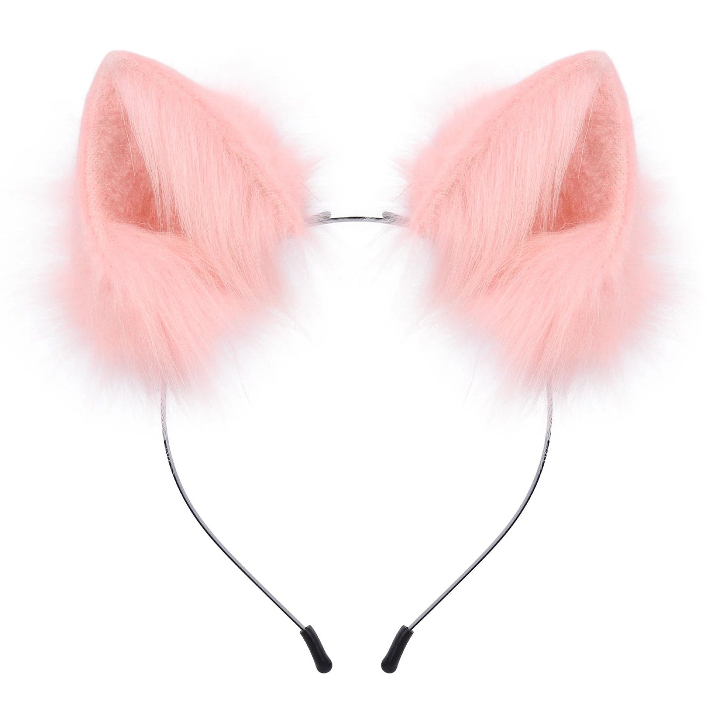 Handmade Faux Fur Animal Ears Headband Furry Cat Fox Ear Hairhoop Headwear Costume Accessory for Cosplay Masquerade Quick Pick Grocers
