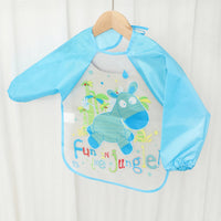 Waterproof EVA Full Sleeve Baby Bibs Children Apron Long Sleeve Feeding Smock Kids Eating Breastplate Infant Scarf Clothing Quick Pick Grocers
