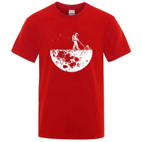 Men T-shirt High Quality Funny Cotton Blend Lunar Cleaner Printing Casual Cool Loose O-neck Male  for MenT-shirt Hip Hop Tees Quick Pick Grocers