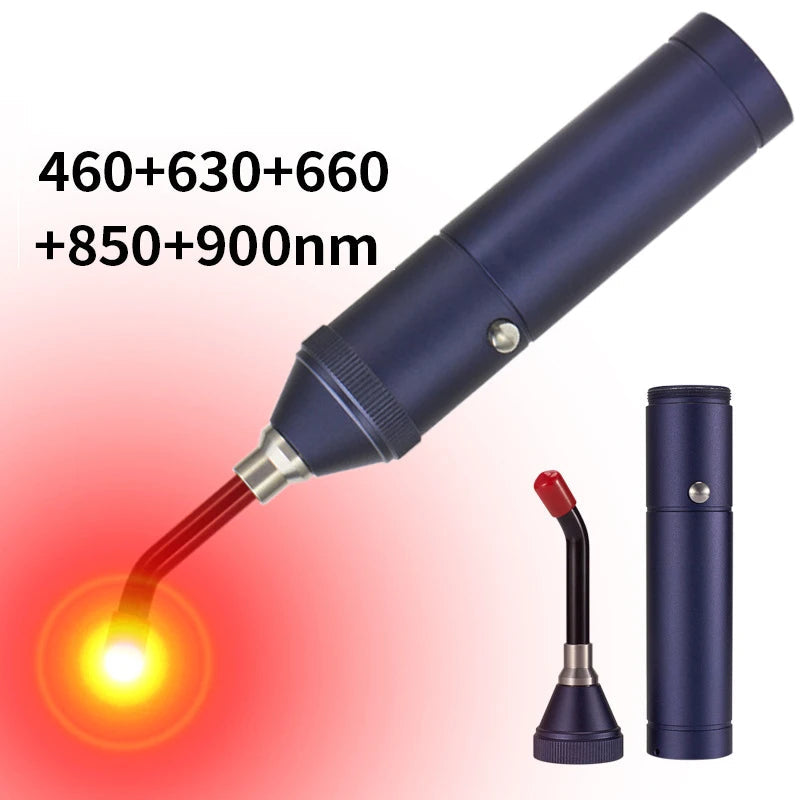 Portable Red Light Infrared Therapy Device Sore Canker Lip Therapy Handheld Removable Oral Physiotherapy Wand Health Pain Relief Quick Pick Grocers