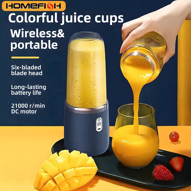 Portable Blender Bottle Electric 6 Blades Multifunction Juice Blender Fresh Juice Smoothie Blender Ice CrushCup Food Processor Econic Blanks