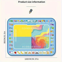 100x80CM Magic Water Drawing Mat Coloring Doodle With Reusable Magic Pens Montessori Painting Board Educational Toys Kids Gifts Econic Blanks