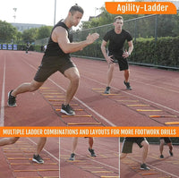 Dual-Purpose Soccer Training Jump Ladder Multifunctional Agility Ladder Speed Training Coordination Footwork Football Equipment Quick Pick Grocers