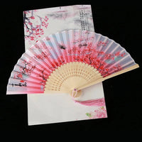 Hand Fan Foldable Silk Fan Noodles Bamboo Fan Bones Halloween Cosplay Prop Christmas Wedding Decoration Party Gifts Art Crafts Econic Blanks