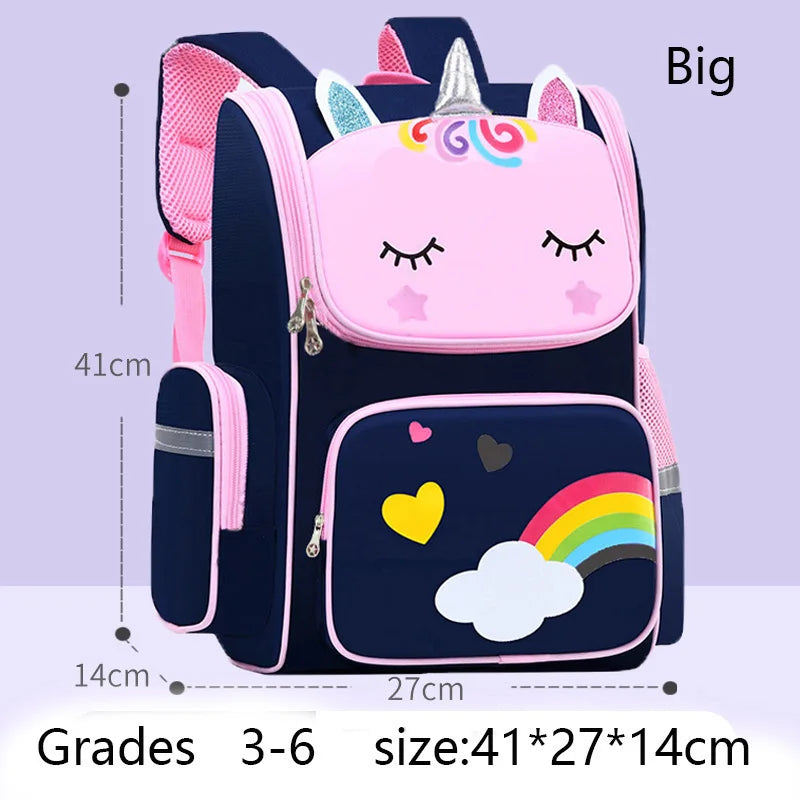 Kid Backpack for Girl Unicorn Children Bookbag Rainbow Eyes School Bag Teen Girl Backpack for Traveling Waterproof Mochilas Purest Peak
