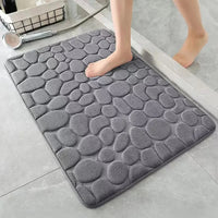 3D Non Slip Bathroom Mat Bath Mats Absorbent Doormat Carpet Cobblestone Embossed Door Floor Mats Machine Washable Quick Drying Quick Pick Grocers
