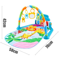 Baby Fitness Stand Music Play Gym Activity Toys Newborn Piano Crawling Blanket Pedal Game Pad Early Education 0-36 Months Gifts Purest Peak