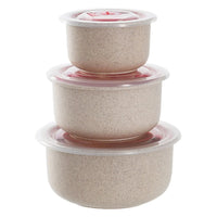 3pcs Food Storage Containers Bento Box with Lid Microwave Storage Containers for Kitchen Storage Meal Prep Take Out Econic Blanks