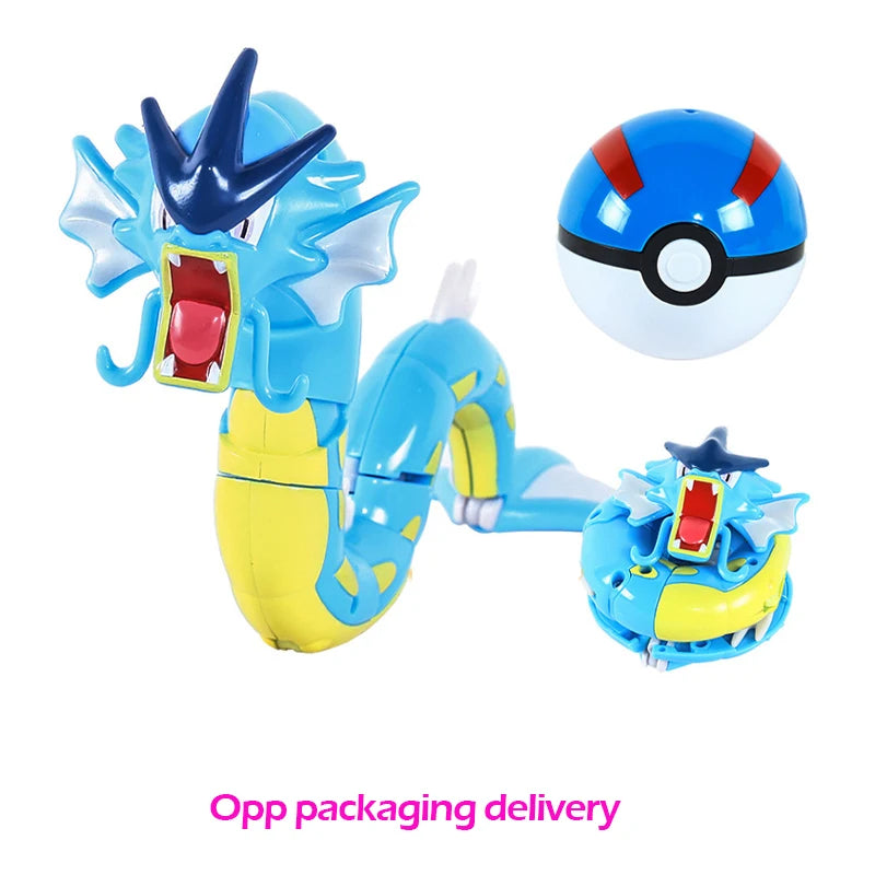 Figure Pokemon Pokeball transform Pikachu Charizard Venusaur Blastoise Mewtwo Gyarados Solgaleo Lunala Eevee poke ball toy gift Quick Pick Grocers