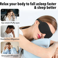 3D Sleep Mask Blindfold Sleeping Aid Soft Memory Foam Eye mask for Sleeping Travel Blockout Light Slaapmasker Eye Cover Quick Pick Grocers