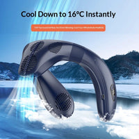 New Neck Air Conditioner Portable Neck Fan Rechargeable Semiconductor Cooling Bladeless Fan Outdoor Personal Fan Wearable Cooler Quick Pick Grocers