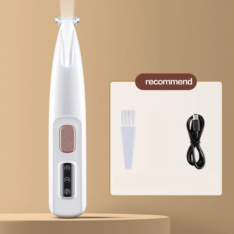 New Dog Paw Trimmer with LED Light Fully Waterproof Pet Hair Trimmer with LED Display Dog Clippers for Grooming 18mm Widen Blade Quick Pick Grocers