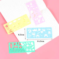4PCS Kids Drawing Toys Painting Template Board Plastic Ruler Art Craft Juguetes Learning Draw Educational Toys For Children Gift Econic Blanks