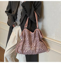 Brand Women's Shoulder Bag Y2k Fashion Sweet Polka Dot Handbag Korean Casual Versatile Leopard Print Brown Frosted Tote Bags Quick Pick Grocers