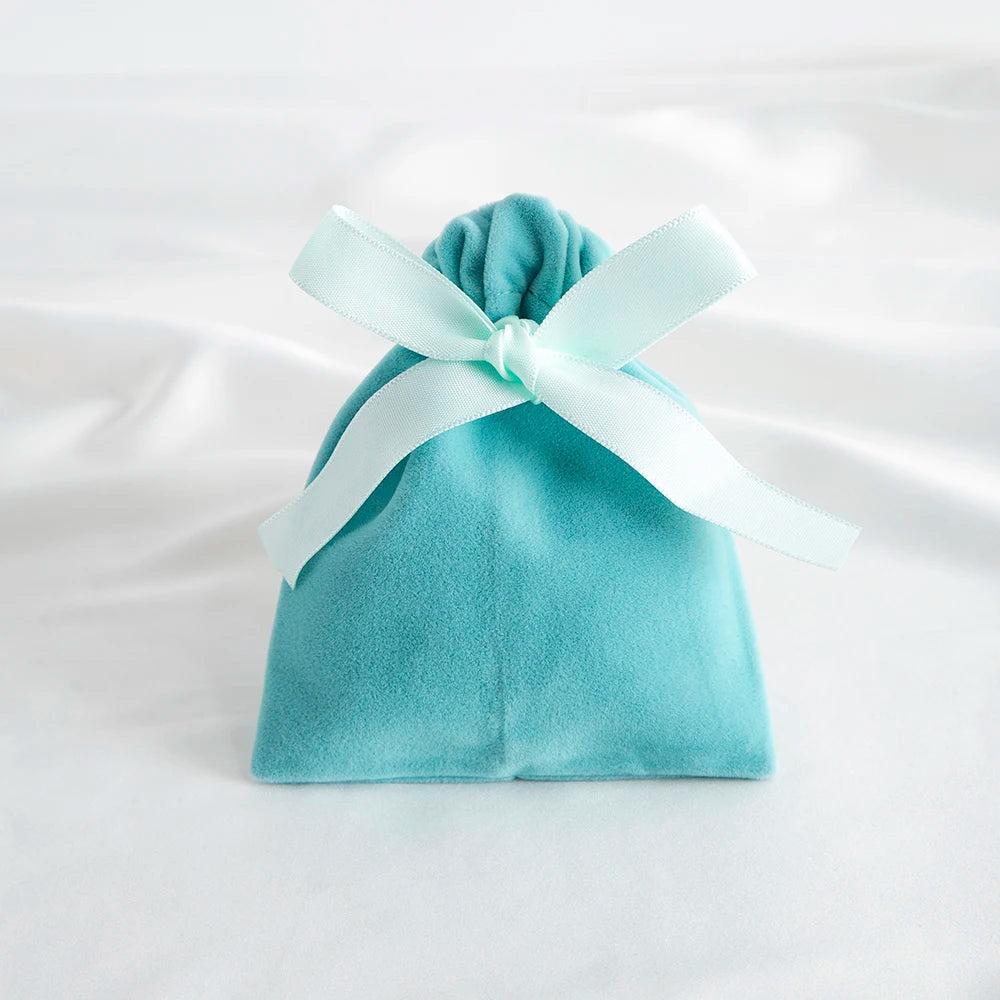 10pcs Green Jewelry Velvet Bag Ribbon Bowknot Pouches Gift Display Packing Storage Wedding Favors Travel Candy Drawstring Pocket Purest Peak