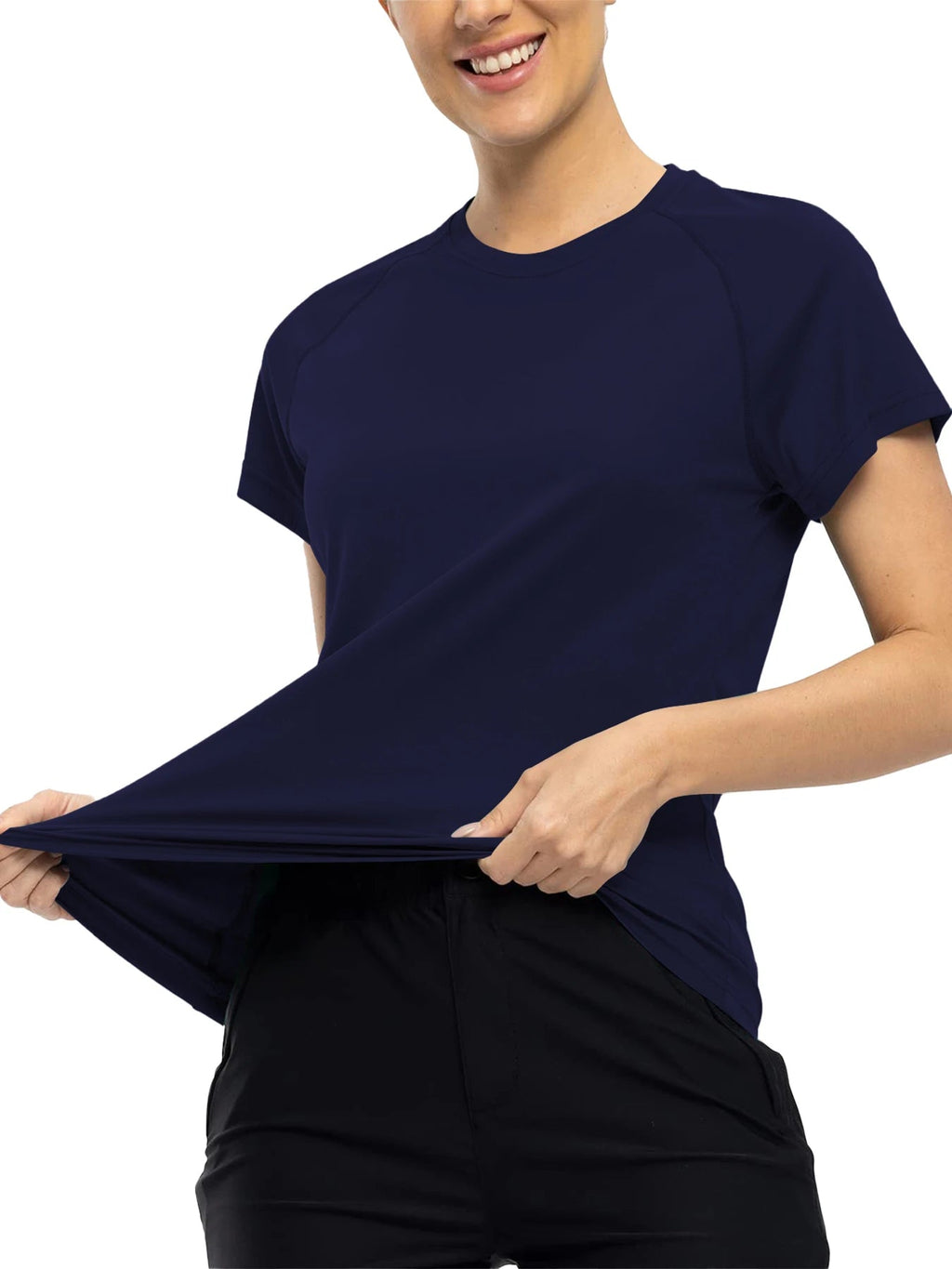 Women’s  Quick Dry Short Sleeve Resilience Gym Sports Moisture Wicking Round Neck T-Shirt Training Exercise Gym Sport Shirt Quick Pick Grocers