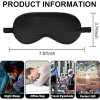 2-Pack Silk Sleep Mask - Elastic Blackout Eye Mask & Blindfold for Full Night'S Sleep, Light Blocking, Adjustable Strap Quick Pick Grocers