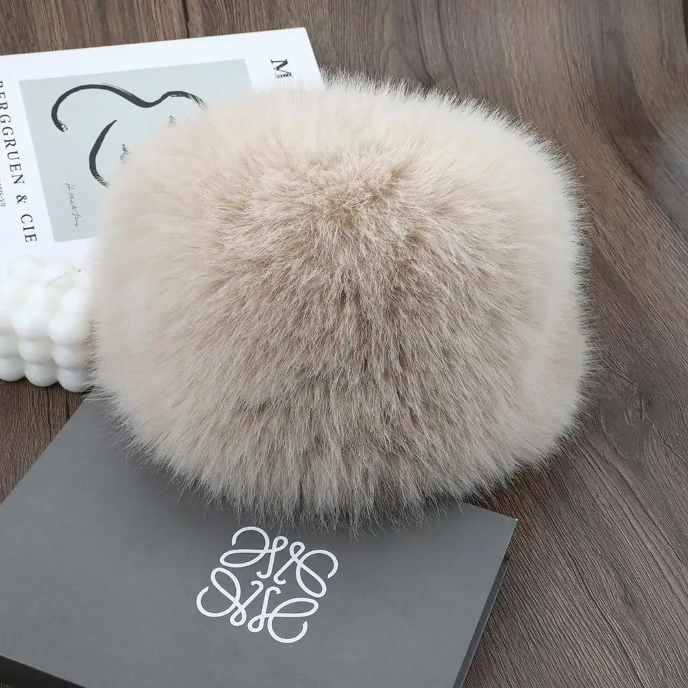 New Fluffy Fur Women's Winter Hat Winter Snow Ski Cap Female Faux Fur Thick Warm Windproof Hat Russian Hat Mink Fisherman's Hat Purest Peak