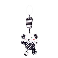 Stroller Bed Hanging Bell Plush Doll Baby Infant Rattles Newborn Black White Visual Grab Ability Training Toys игрушки для детей Purest Peak