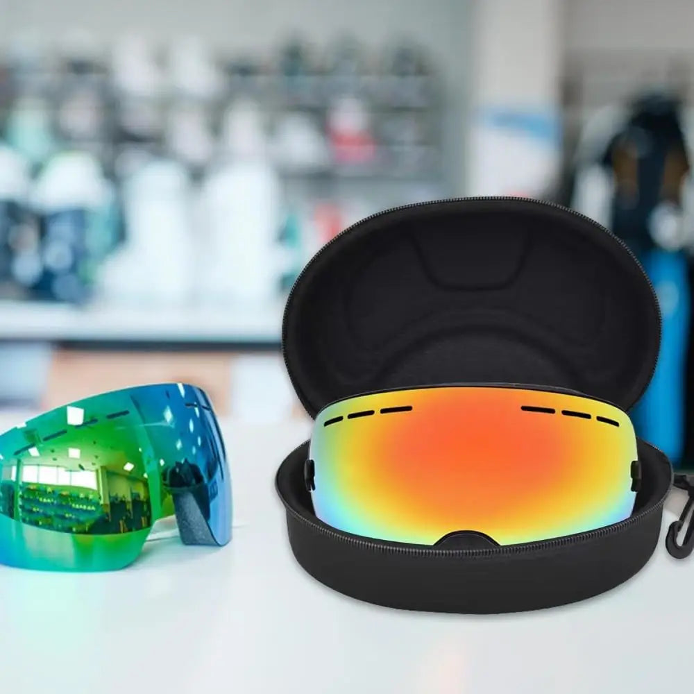 Tolex Ski Snowboard Goggles Storage Box Hard EVA Portable Protection Carrying Case Water Resistant Shockproof Ski Accessories Quick Pick Grocers