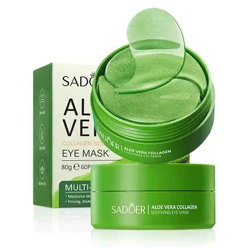 60pcs Aloe Vera Collagen Eye Mask Anti Dark Circles Removal Eyes Bags Moisturizing Firming Eye Patches Eyes Skin Care Products Quick Pick Grocers