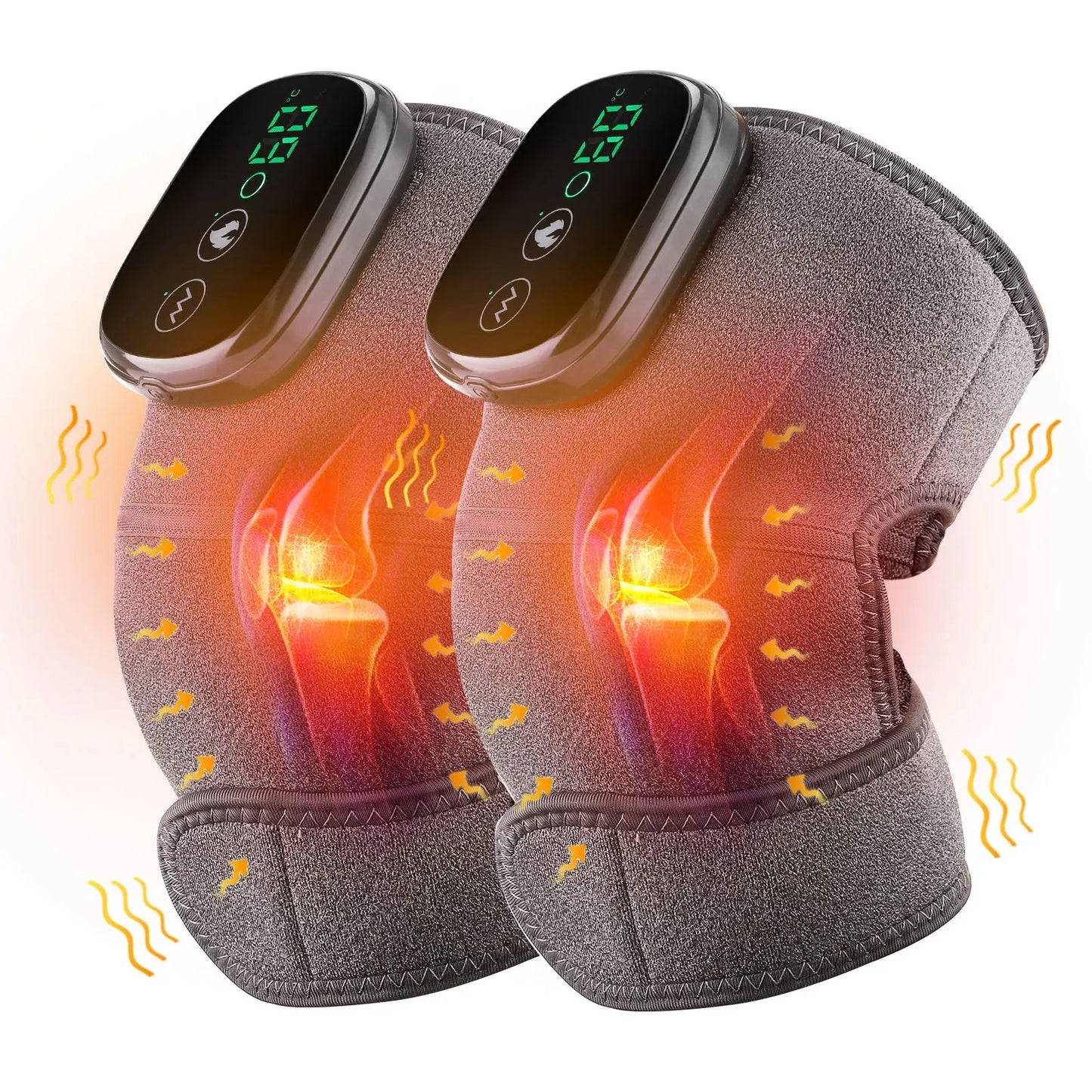 Eletric Heating Knee Massage Device Vibration Knee Pads for Shoulder Elbow Joint Warm Massage Thermal Knee Pad Blood Circulation Quick Pick Grocers