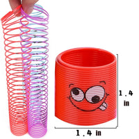 12PCS for Kids Girls Boys Smiling Face Spring Rainbow Magic Fidget Stress Coil Springs Bulk Mini Toys Party Favors Toys Econic Blanks