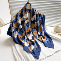90*90Cm Square Scarf Twill Silk Feeling Women Head Shawls and Wraps Luxury Hair Tree Print Neck Scarves Hijab Bandana Pashmina Econic Blanks