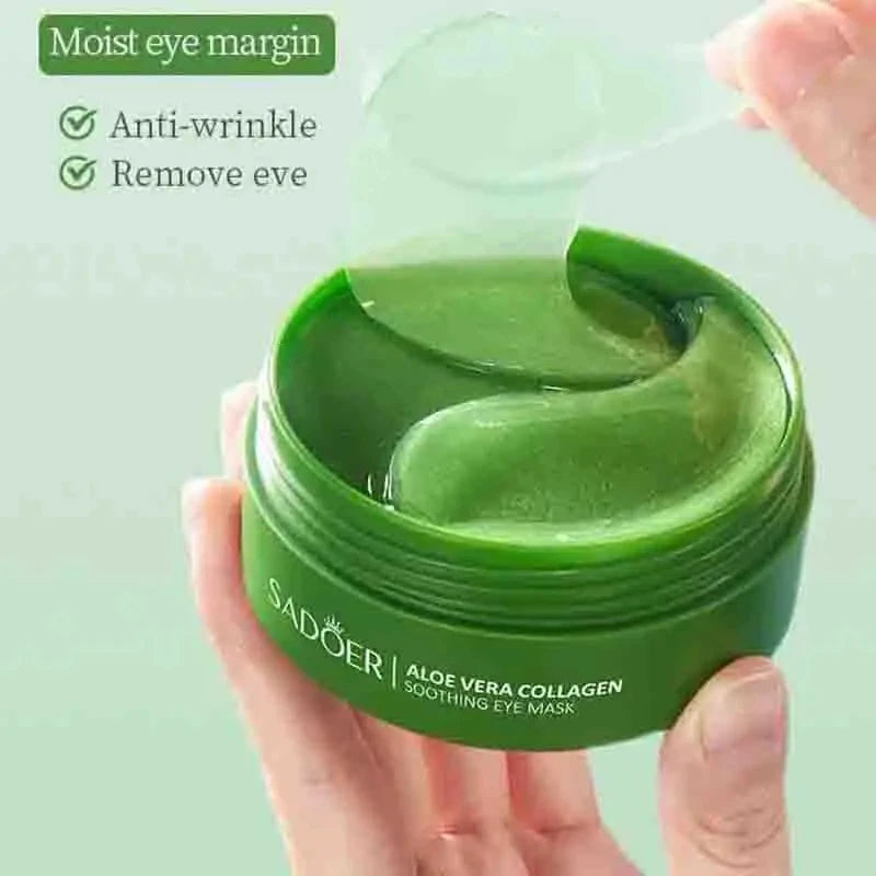 60pcs Aloe Vera Collagen Eye Mask Anti Dark Circles Removal Eyes Bags Moisturizing Firming Eye Patches Eyes Skin Care Products Quick Pick Grocers