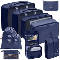 7/8/9/10 Pcs Set Travel Organizer Storage Bags Suitcase Packing Cubes Set Cases Portable Luggage Clothes Shoe Tidy Pouch Folding Econic Blanks
