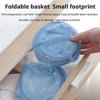 Folding Household Laundry Storage Basket Mesh Dirty Clothes Storage BasketToy Storage Bag Household Storage Bucket Econic Blanks