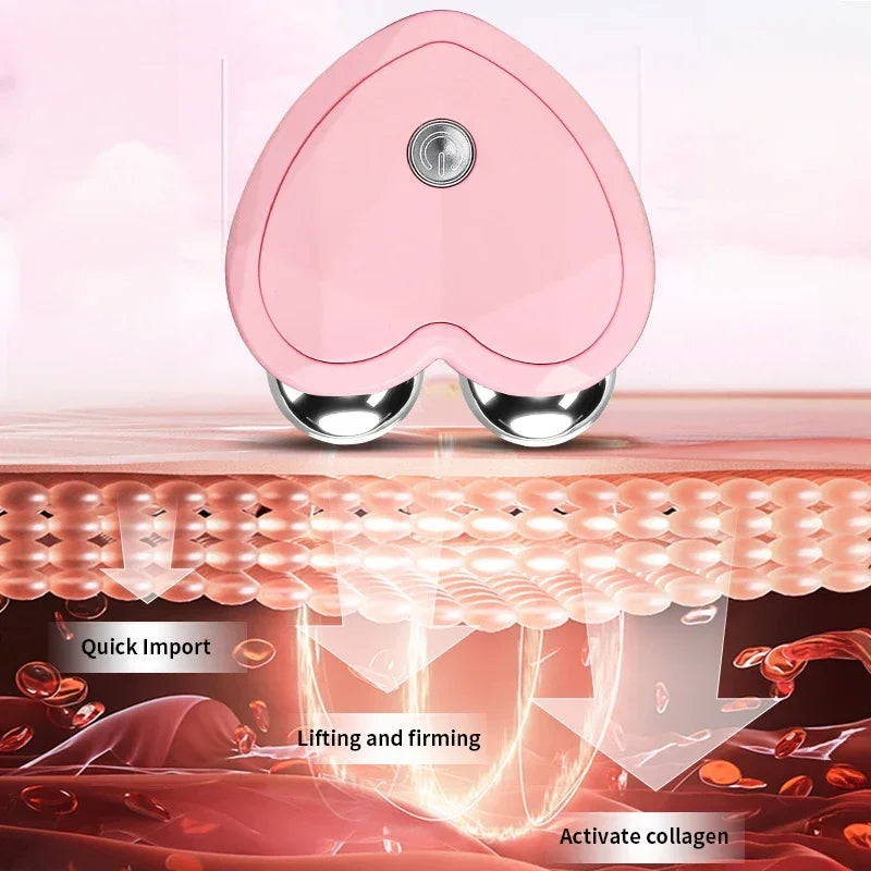 NEW Micro Current Beauty Device Mini Portable Face Lifting Roller Slimming Massager EMS Delicate Contour Firming Facial Care Quick Pick Grocers