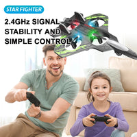 Glider Flying Helicopter RC Hobby Jet Plane 2.4G Stunt Remote Control Foam Fighter Airplane Toy With Light Econic Blanks