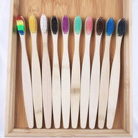 30pcs ECO Friendly Toothbrush Bamboo Toothbrushes Resuable Portable Adult Wooden Soft Tooth Brush For Home Travel Hotel Econic Blanks