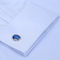 Men's Classic French Cuffs Social Dress Shirt Formal Business Standard-fit Long Sleeve Wedding Party Office Work White Shirts Quick Pick Grocers