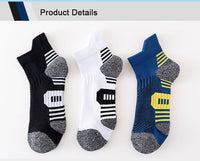 6/5/3 Pairs Men's Athletic Socks Sports Breathable Outdoor Running Compression Socks Cotton Training Long Black Stretch Socks Quick Pick Grocers