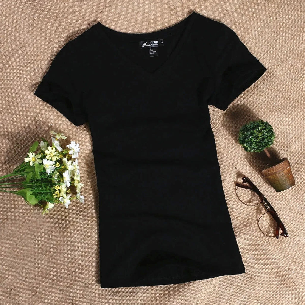 MRMT 2026 Women's T Shirt Casual Women Short Sleeved Slim Solid Color Simple Pure Tees Womens T-Shirt For Female Women T shirts Quick Pick Grocers