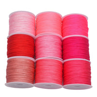 50Yds 0.8mm Crafts Nylon Cord For Jewelry Making Beading Braided Nylon Satin String for Bracelets Rattail Trim Chinese Knot Econic Blanks