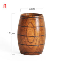 Wooden Big Belly Cups Handmade Natural Spruce Wood Cups Beer Tea Coffee Milk Water Cup Kitchen Bar Drinkware for Kitchen Quick Pick Grocers