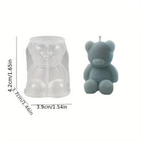 Silicone Bear Mold for Scented Candles, Soap Making and Resin Casting - Cute Animal Shape Mold for Home Decor, Aromatherapy Econic Blanks