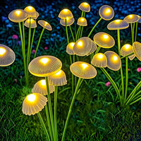 Solar Garden Lights Dual Mode LED Solar Mushroom Lights Waterproof Decor Yard Patio Pathway Jellyfish for Garden Ambiance Econic Blanks