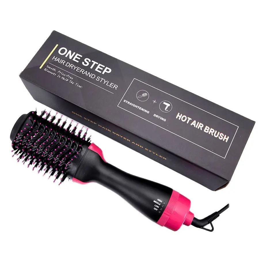 Women Hair Dryer Brush Hair Dryer Straightener Curler Massager 4 In 1 Rapid Warming One Step Volumizer Hot-Air Hair Brushes Econic Blanks