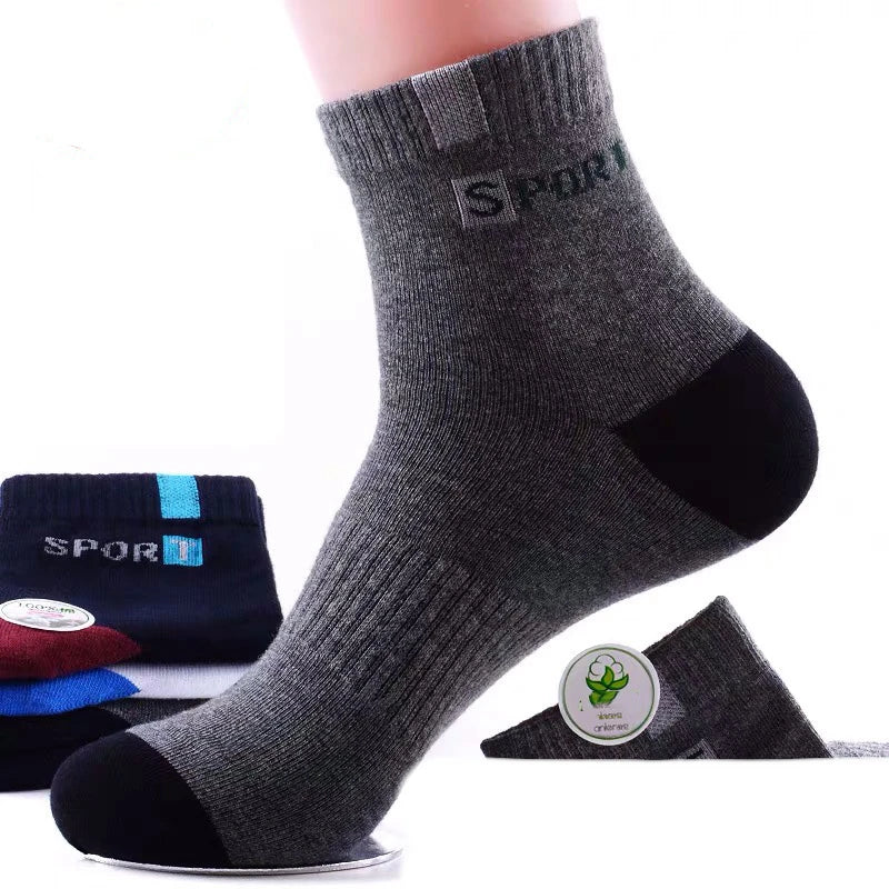 10/5/3MEN'S Mid-calf Socks Cotton Socks for All Seasons, Solid Colour and Versatile Econic Blanks