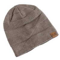 New Unisex Slouchy Winter Hats Add Fur Lined Men And Women Warm Beanie Cap Casual Label Decor Winter Knitted Hats Purest Peak